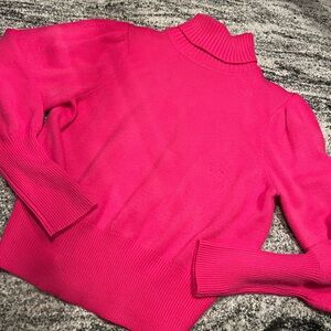 French Connection Pink Turtleneck Sweater Cozy Style